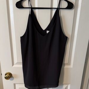 LOFT Black V-Neck Spaghetti Strap Cami Top